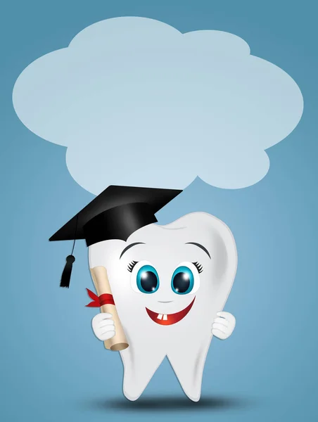 Carte Postale Pour Diplôme Dentisterie — Photo