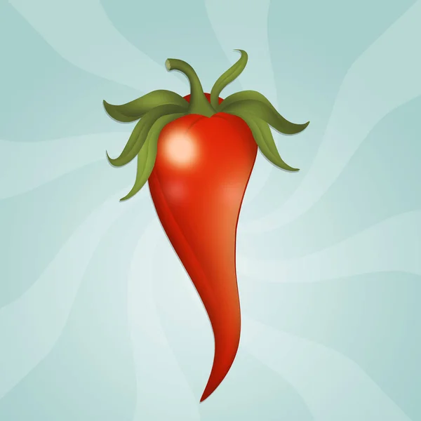 红辣椒的可爱的例证 — 图库照片