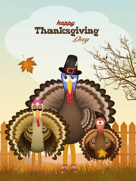 Briefkaart Voor Thanksgiving Day — Stockfoto