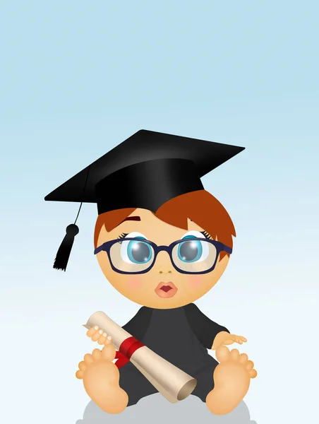 Illustration Baby Graduate — Stock Photo, Image