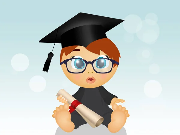 Illustration Baby Diploma — Stock Photo, Image