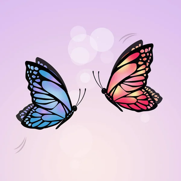 Ilustración Mariposas Voladoras — Foto de Stock