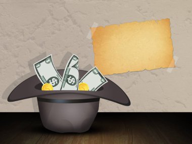 para ile sadaka için şapka