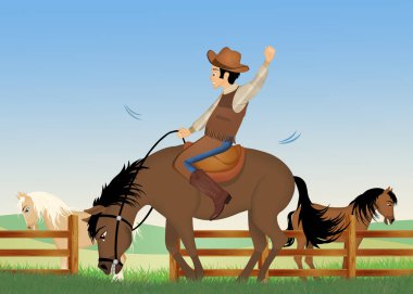 rodeo at üstündeki adam resmi