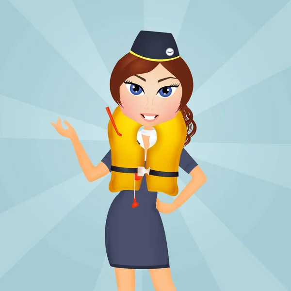 Hostess Vest Air Rescue — Stock Photo, Image