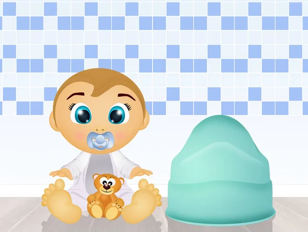 Baby Potty Night — Stock Photo, Image