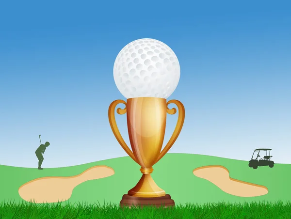 illustration of golf tournament