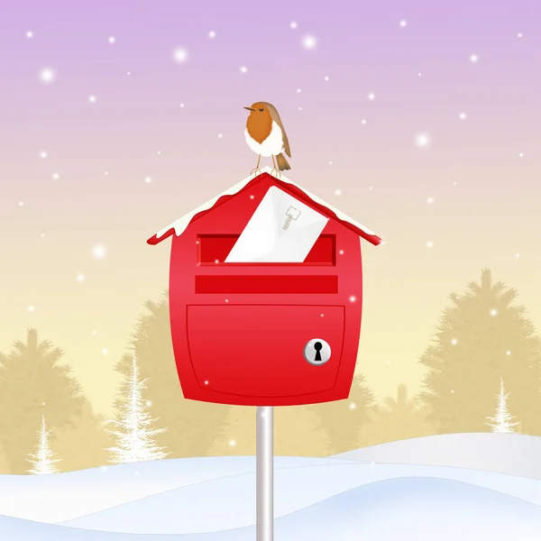 Illustration Christmas Letter Winter — Stock Photo, Image
