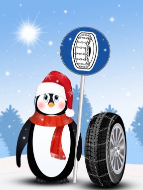 gemide zincirlerinin bir işareti yükümlülüğü olan penguen