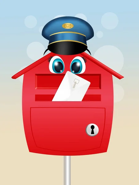 Illustration Mailbox Cartoon — Stock Photo, Image