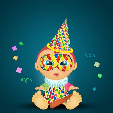 Bebek harlequin çizimi