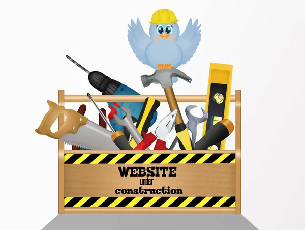 illustration of website under construction