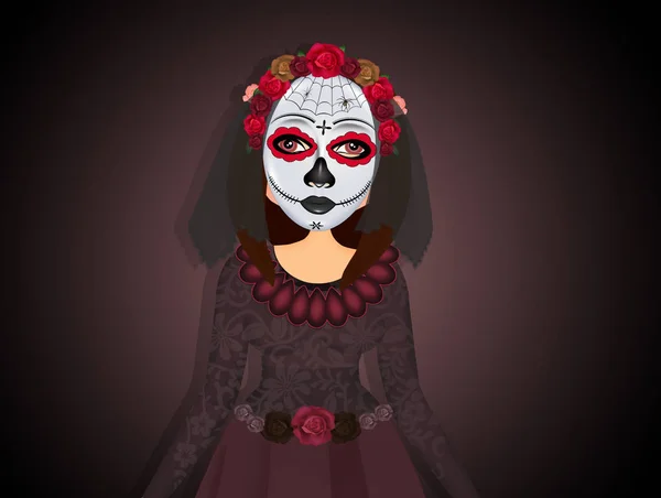 死者の日の伝統的なメキシコの女 — ストック写真