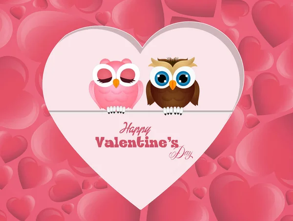 Illustratie Van Groet Voor Valentines Day — Stockfoto
