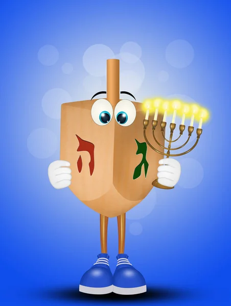 Ilustración Dreidel Para Hanukkah —  Fotos de Stock