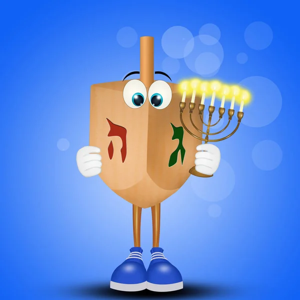 Ilustración Dreidel Para Hanukkah —  Fotos de Stock