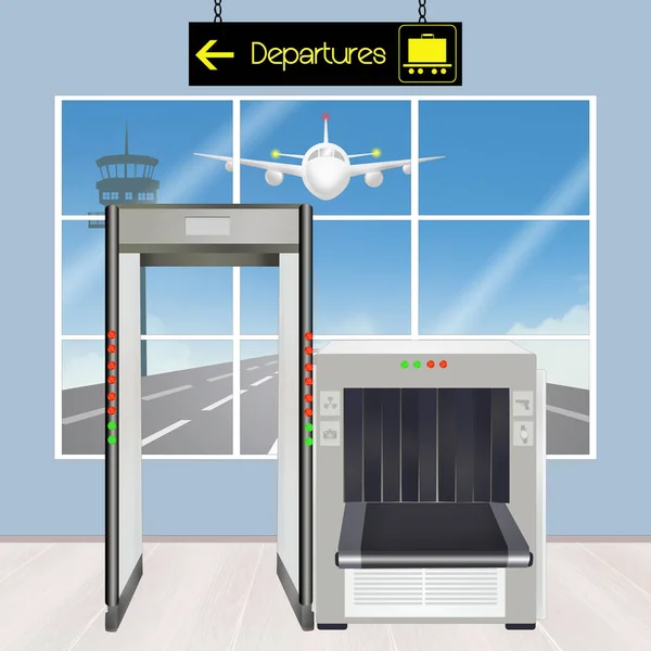 Illustrazione Dello Scanner Sicurezza Aeroportuale — Foto Stock