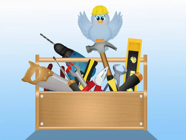 Kleine Vogel Werknemer Werkset — Stockfoto