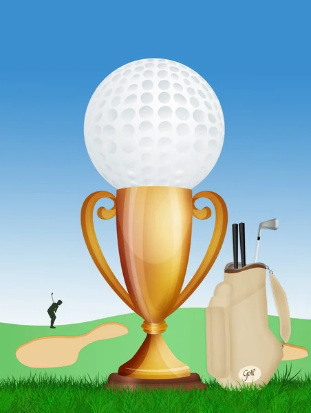 illustration of golf tournament