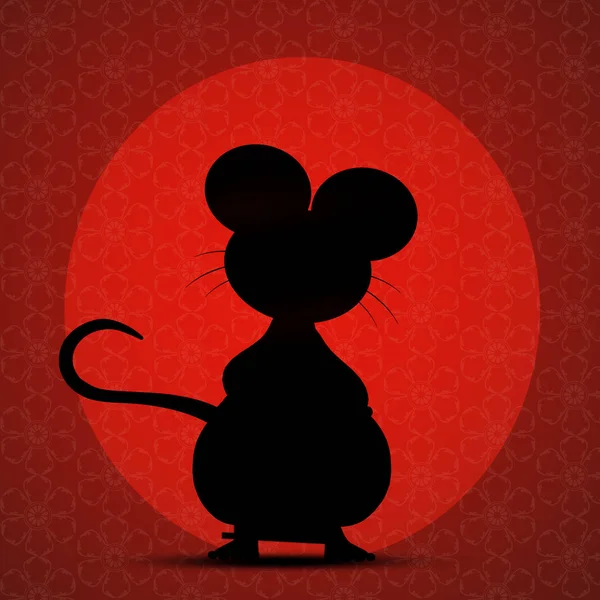 Illustration Kinesiska Råtta — Stockfoto