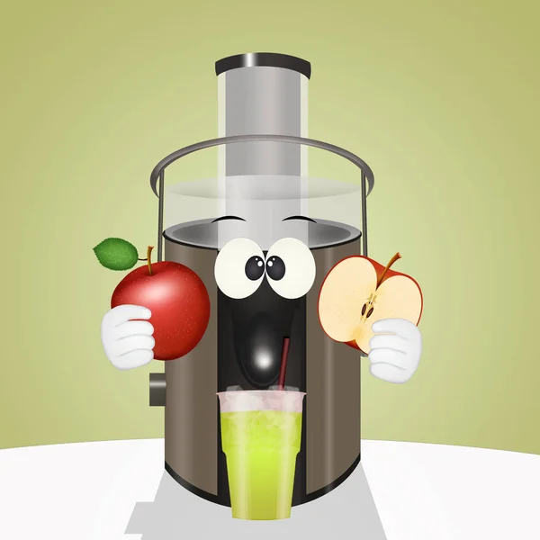 Illustration Centrifuged Apple Fruit — Stock Photo, Image