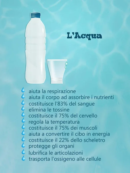 Benefícios Água Potável — Fotografia de Stock