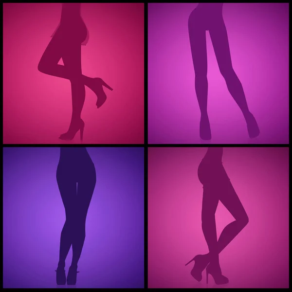 Seksi Çamaşırlı Kadınların Bacakları — Stok fotoğraf