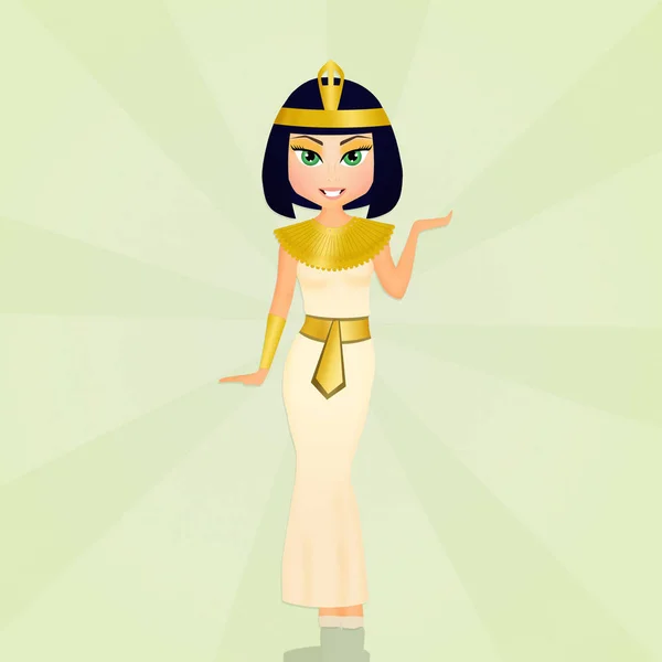 Illustration Funny Egyptian Cleopatra — Stock Photo, Image
