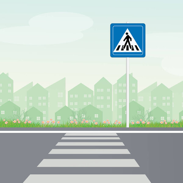 иллюстрация пешеходного перехода
