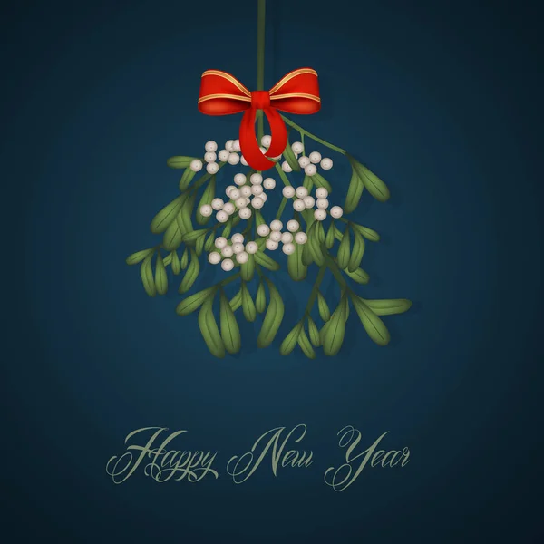 Illustration Mistletoe New Year — Stock Photo, Image