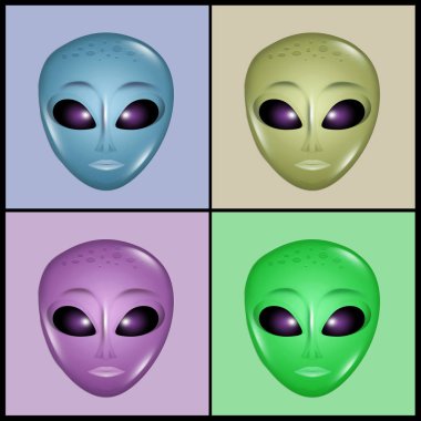 çeşitli yabancı yüz çizimi