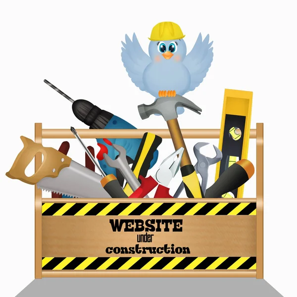 illustration of website under construction