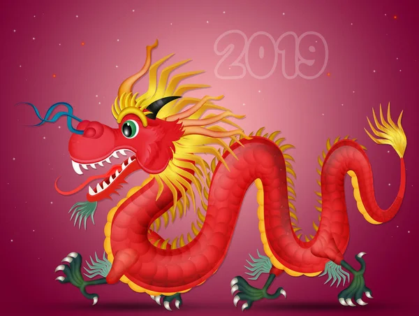 Иллюстрация Традиционного Китайского Дракона — стоковое фото