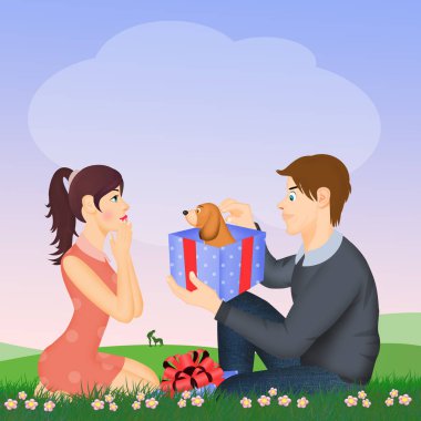 köpek vermek gösteren resim