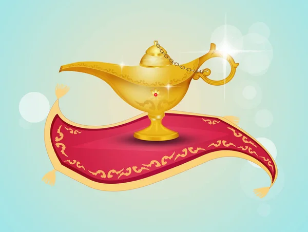 Aladdin Lampa Létající Koberec — Stock fotografie