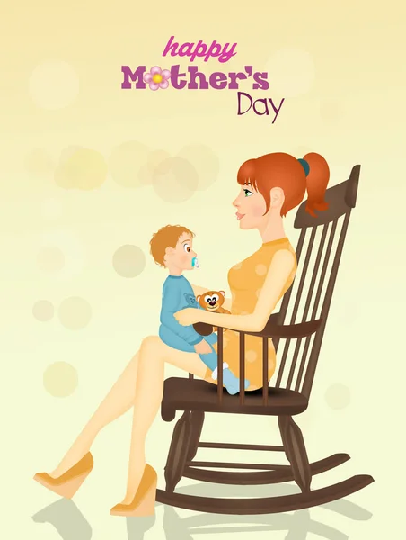 Εικονογράφηση Του Happy Ημέρα Της Μητέρας — Φωτογραφία Αρχείου