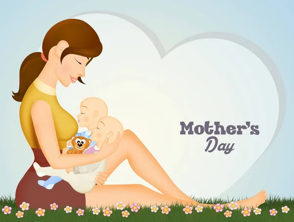 Ilustração Dia Das Mães — Fotografia de Stock