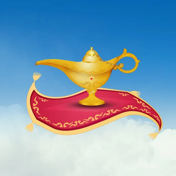 Lámpara Aladdin Alfombra Voladora — Foto de Stock