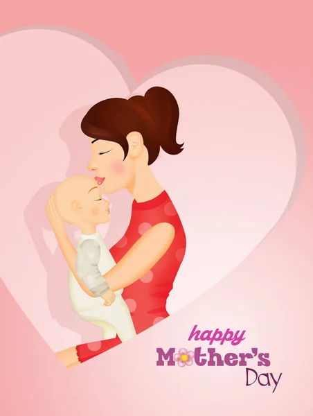 Ilustracja Matki Happy Day — Zdjęcie stockowe