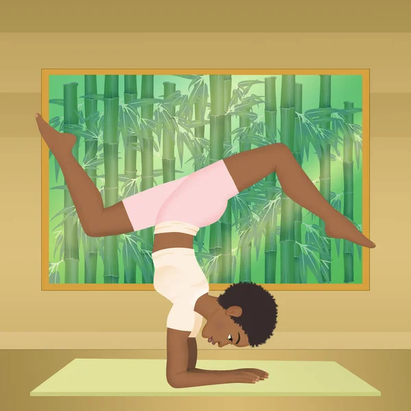black girl doing yoga