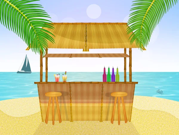 Illustration Des Kiosks Strand — Stockfoto