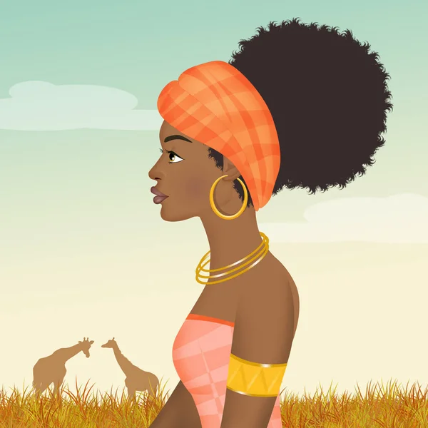 illustration of African woman