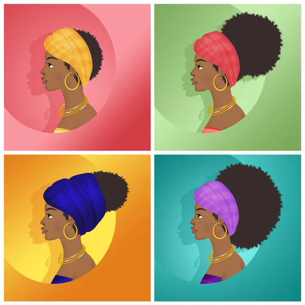 Los Peinados Distintos Mujer Africana — Foto de Stock