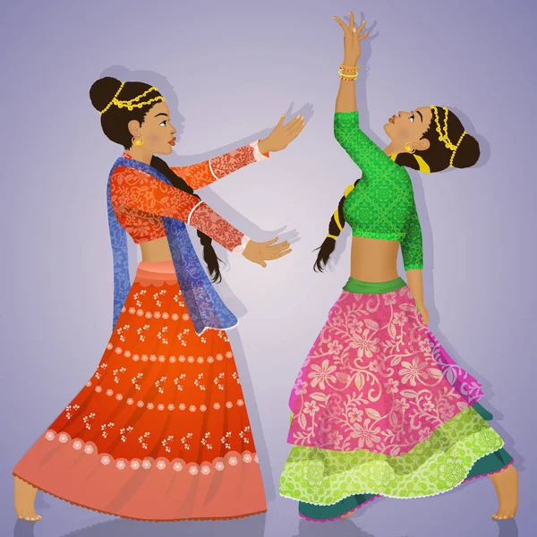 Dos Mujeres Bailando Baile Indio Bollywood — Foto de Stock