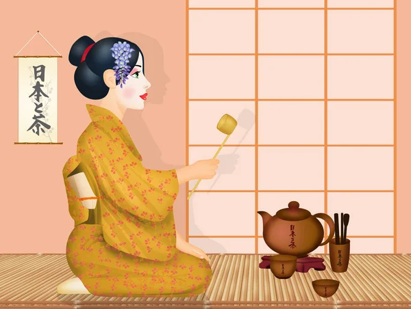 Geisha Teceremonin — Stockfoto