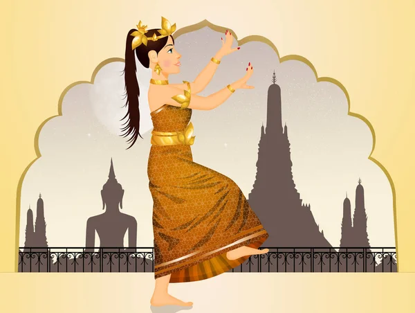 Ilustración Danzas Indonesias Orientales — Foto de Stock