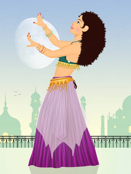 Ilustração Oriental Véus Danças — Fotografia de Stock