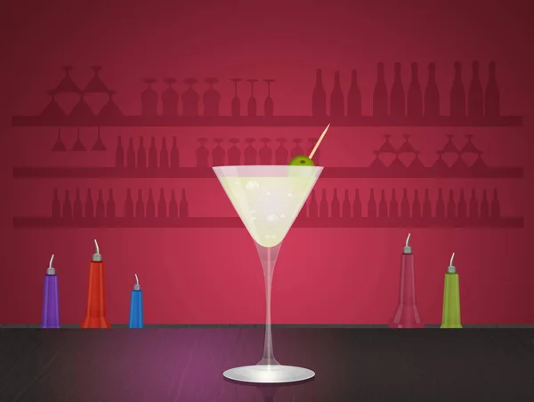 Illustration Eines Alkoholischen Cocktails — Stockfoto