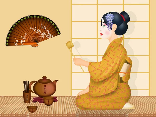 Geisha Teceremonin Ritual — Stockfoto