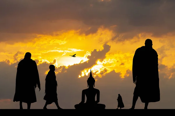 Monges Budistas Orações Buda — Fotografia de Stock